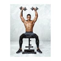 Banca multifunctionala fitness, reglabila, negru,Feel Fit, FF035